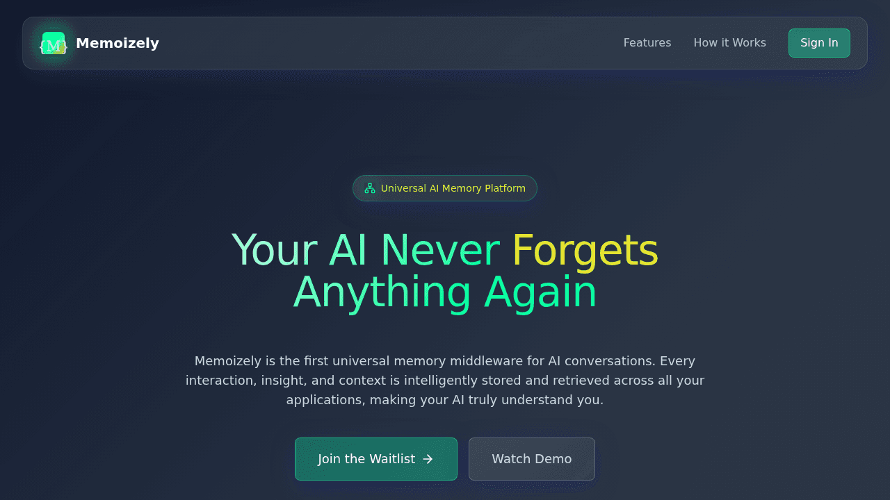 Memoizely screenshot